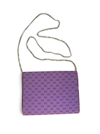 Gucci GG Monogram Chain Shoulder Bag – Purple