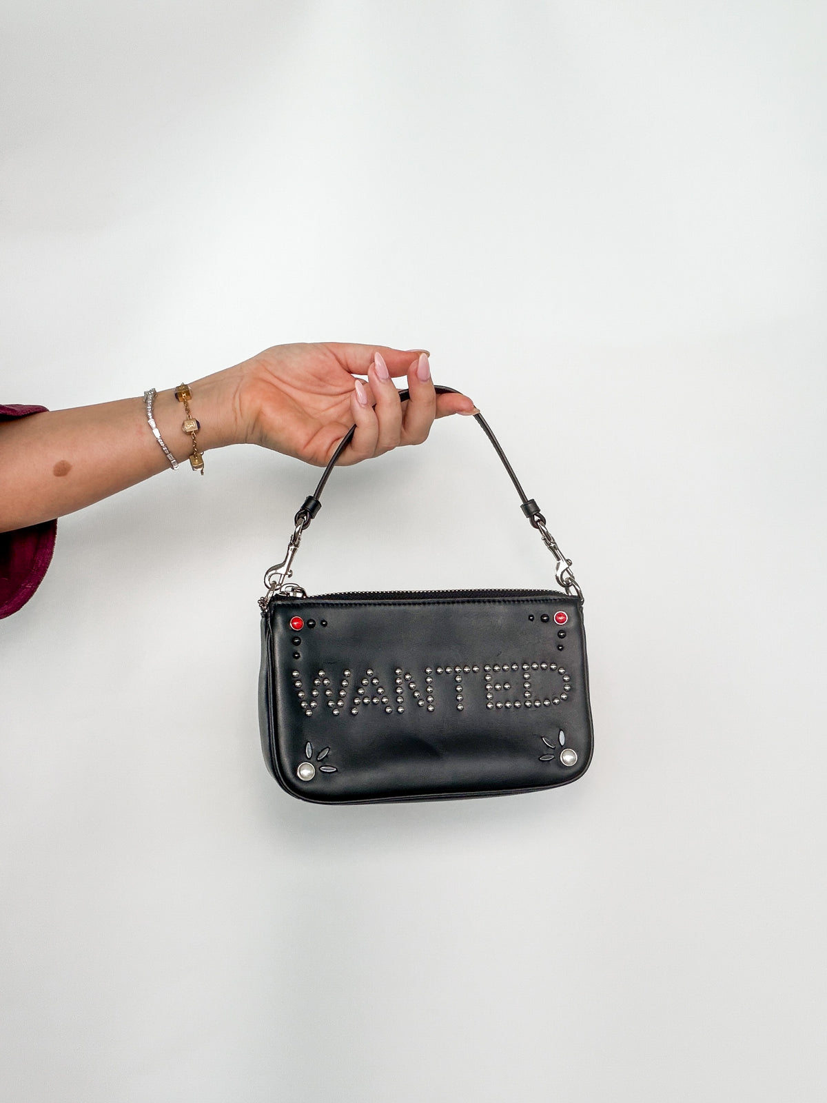 Coach Black Studded Wanted Shoulder Bag