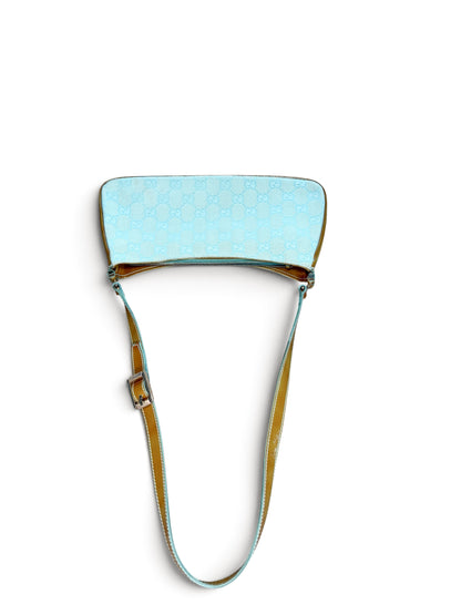 Gucci GG Canvas Baguette Shoulder Bag – Baby Blue
