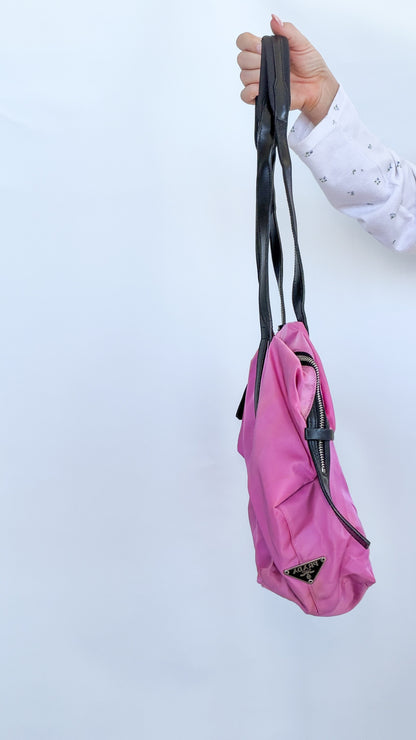 PRADA Nylon Tote Bag – Pink