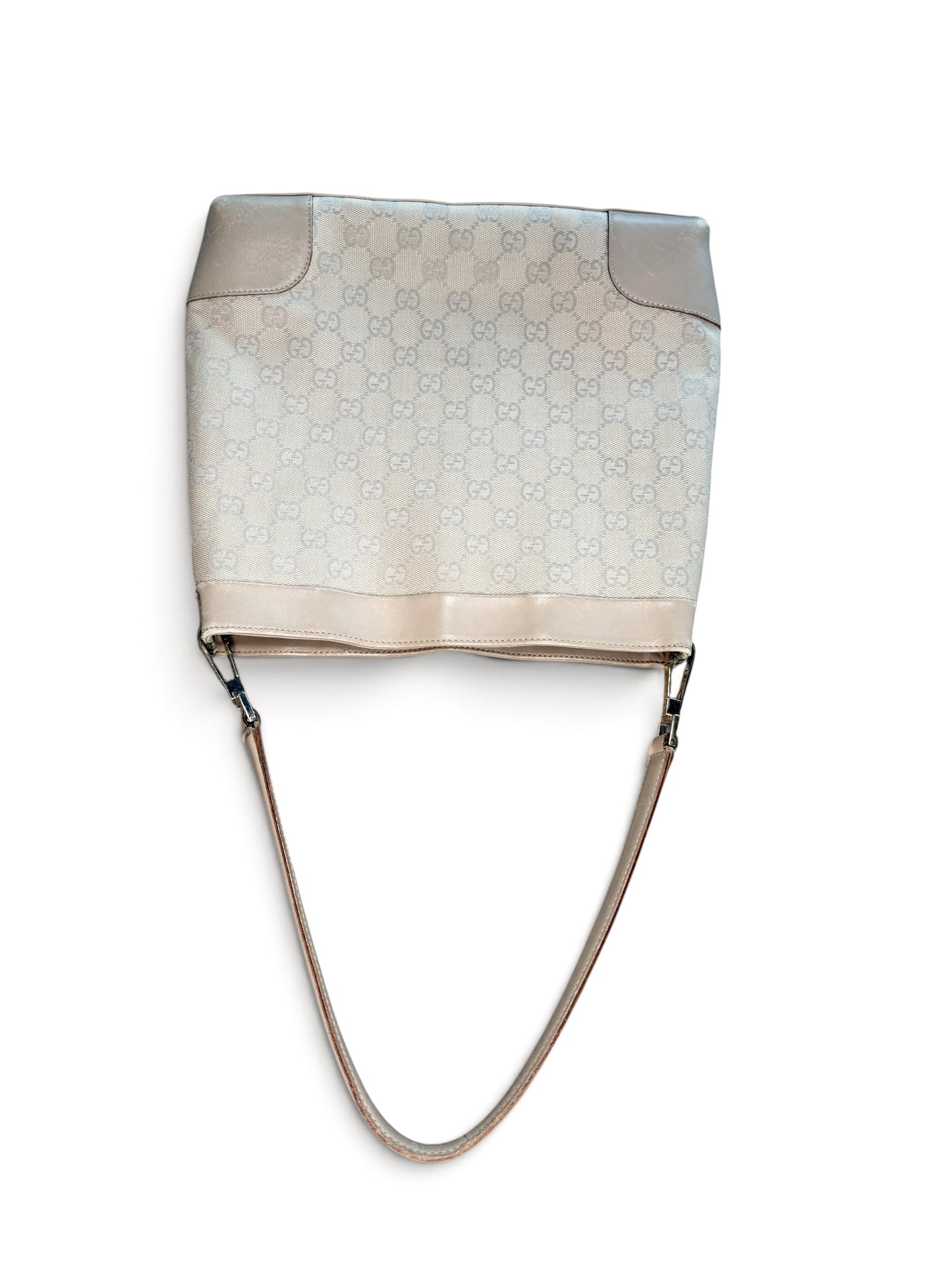 Gucci GG Canvas Shoulder Bag – Beige