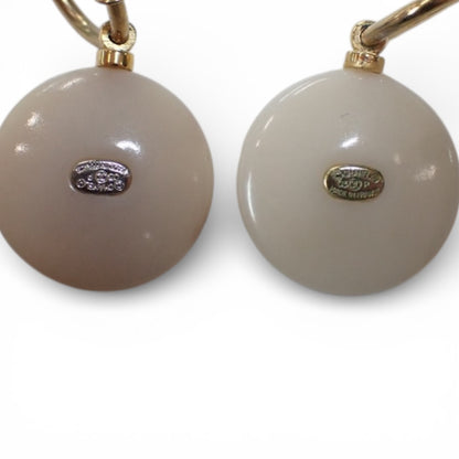 Chanel Coco F Faux Pearl Gold Earrings