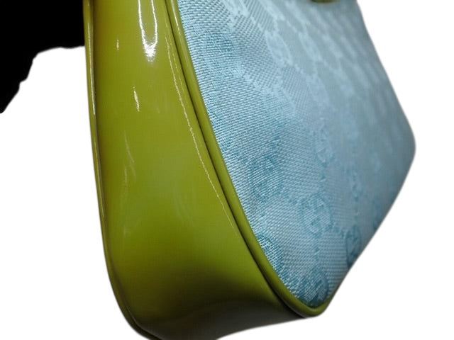 Gucci GG Canvas Mini Shoulder Bag – Blue & Lime