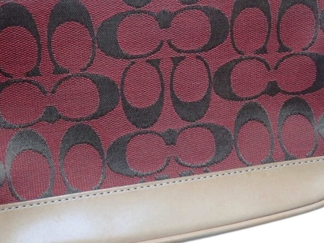 Coach Red and Gold Signature Shoulder Bag