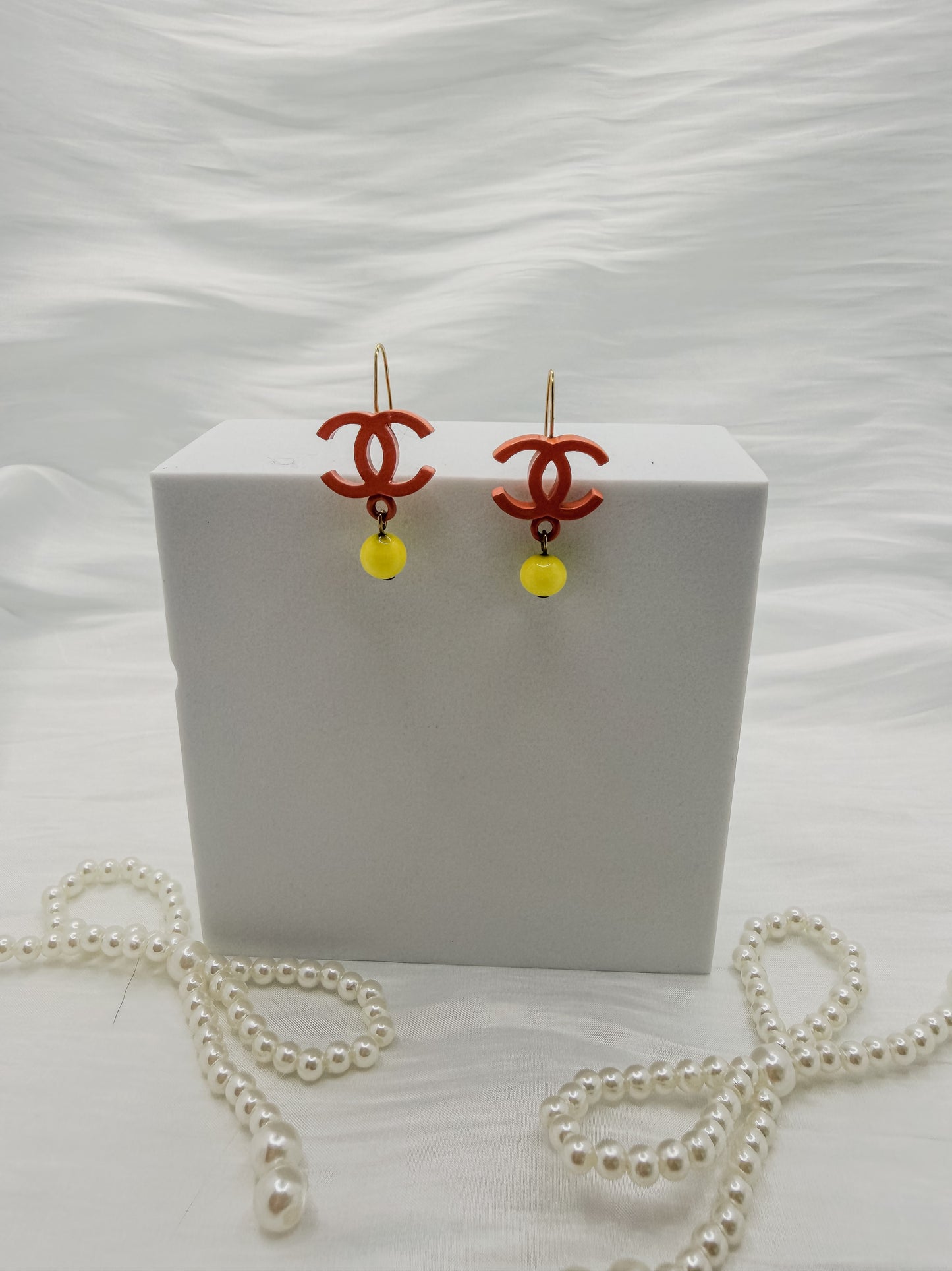 Chanel CC Drop Earrings