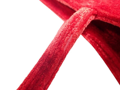 Fendi Red Velvet Tote Bag