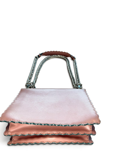 FENDI SCALLOPED LEATHER BAG