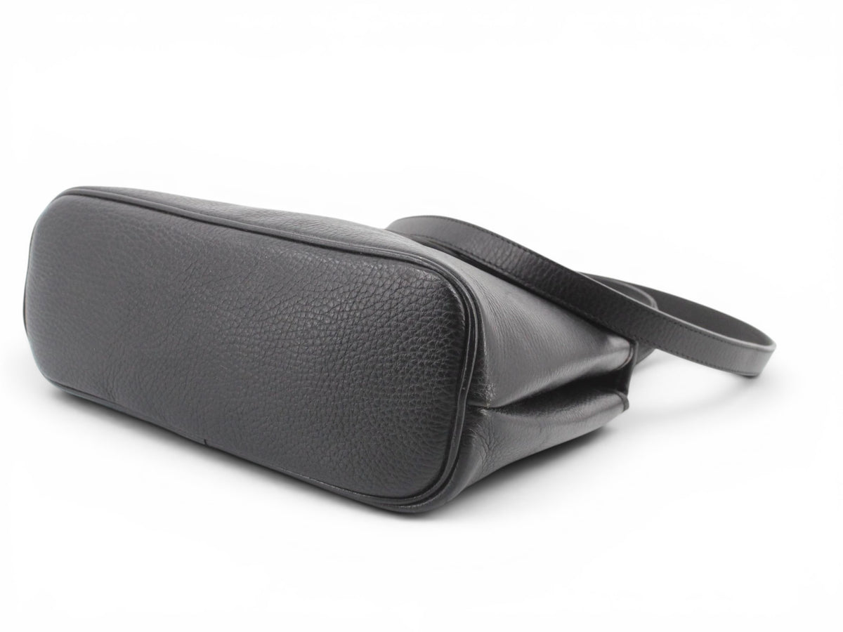 Christian Dior Vintage 2-Way Leather Top Handle Bag – Black Leather