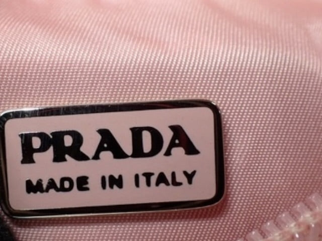 PRADA PINK CANVAS HANDBAG