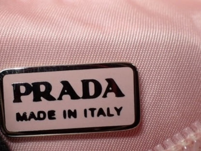 PRADA PINK CANVAS HANDBAG