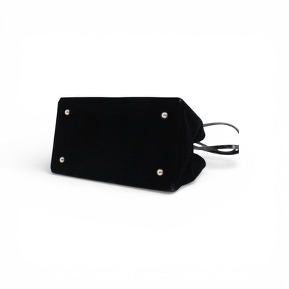 Yves Saint Laurent Heart Rhinestone Velvet Shoulder Bag