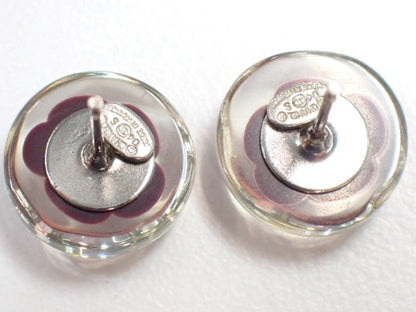 Chanel Camellia CC Resin Stud Earrings