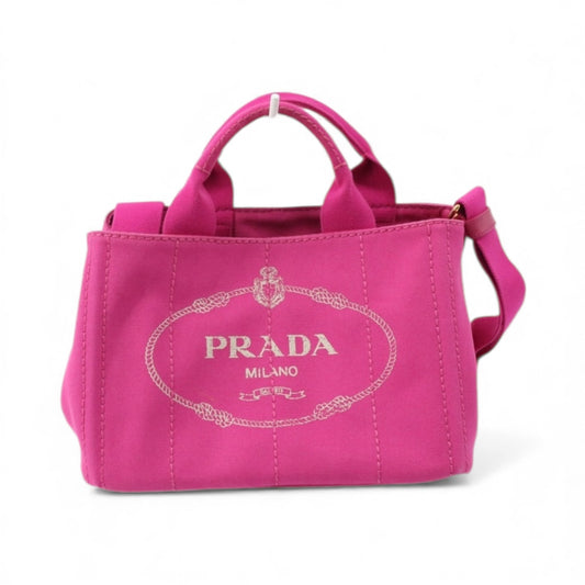 PRADA PINK CANVAS TOTE — MINI SIZE