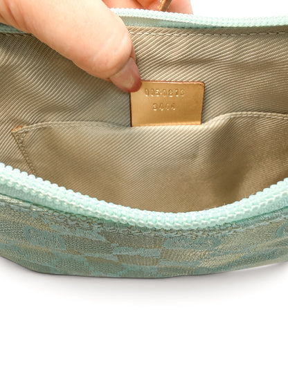 Gucci GG Shimmer Canvas Baguette Shoulder Bag