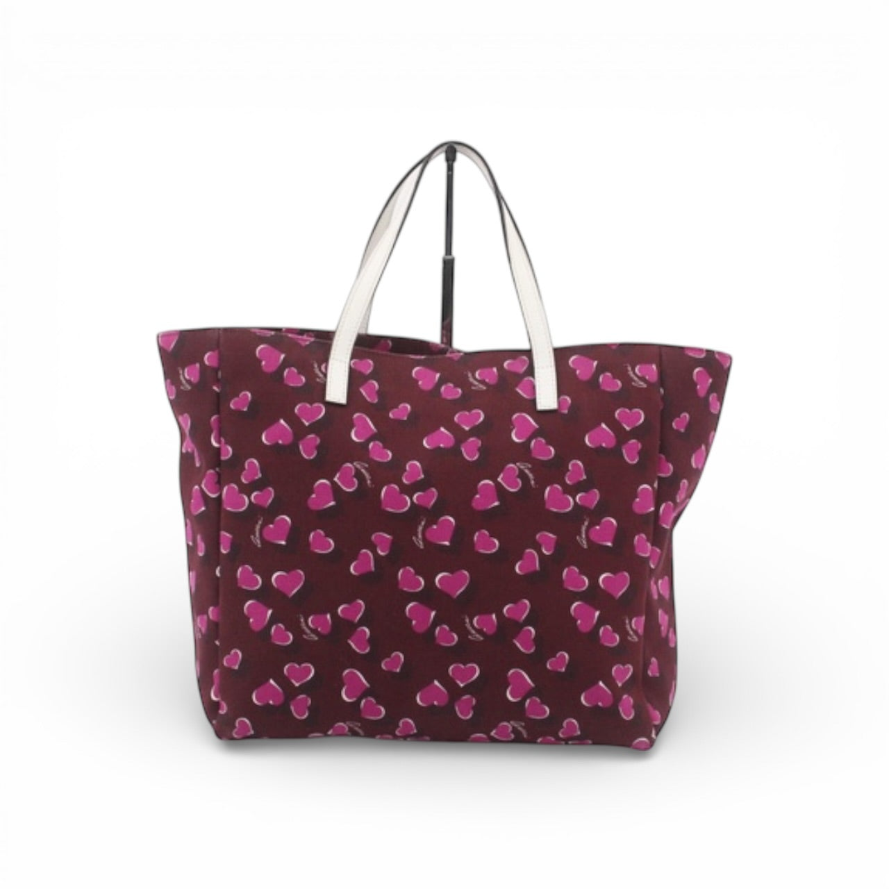 Gucci Heart Print Tote – Burgundy