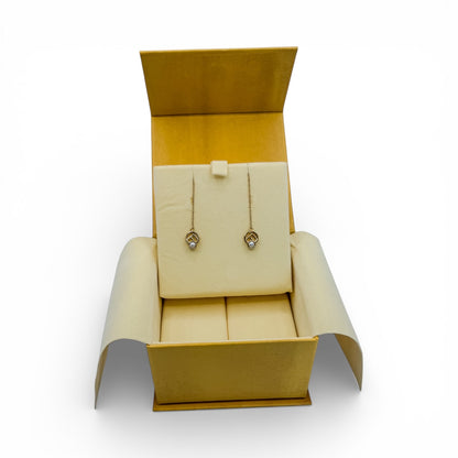 Fendi F Is Gold Drop Pearl Earrings