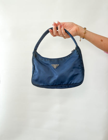 Prada Tessuto Nylon Mini Shoulder Bag – Blue