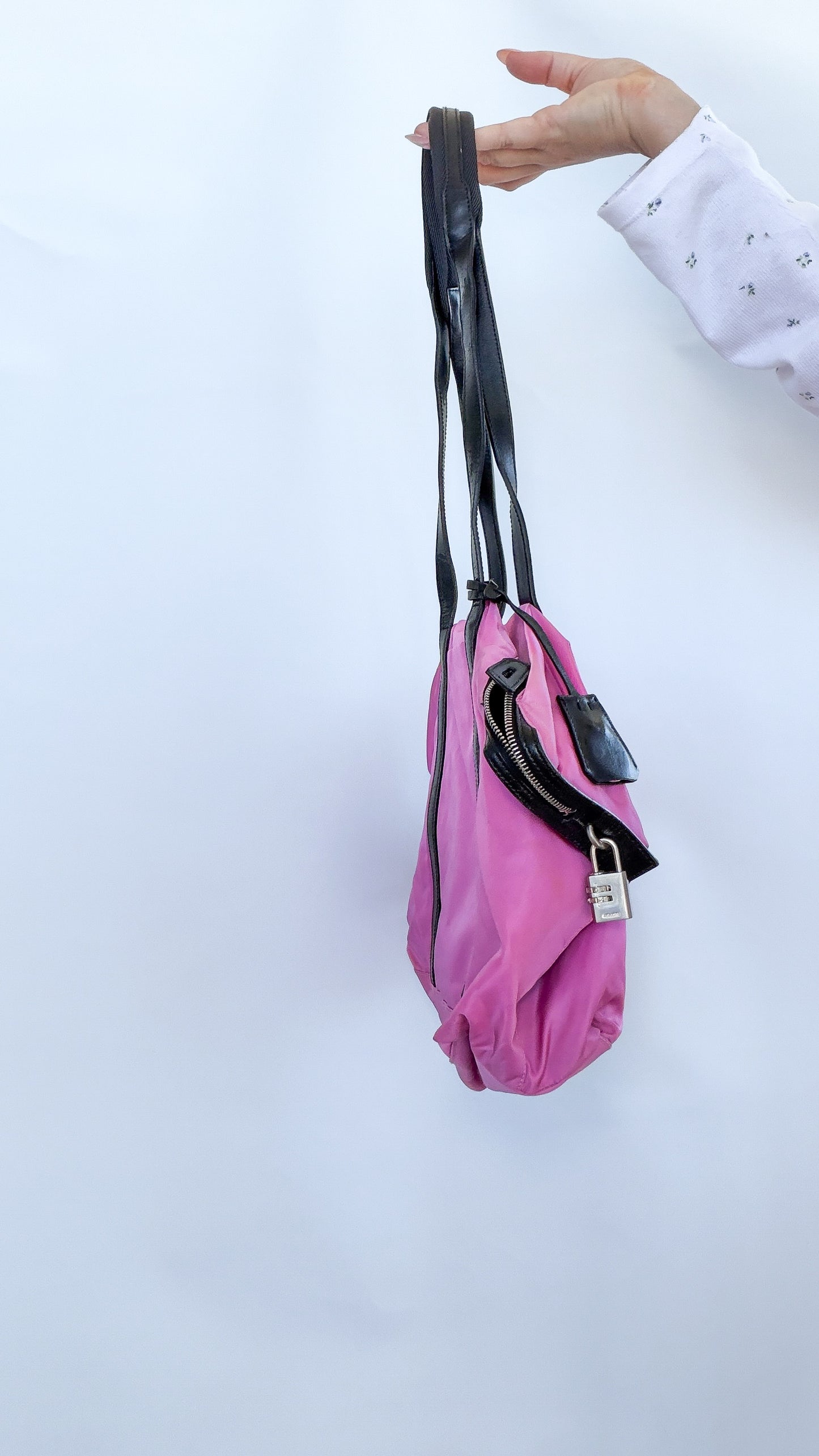 PRADA Nylon Tote Bag – Pink