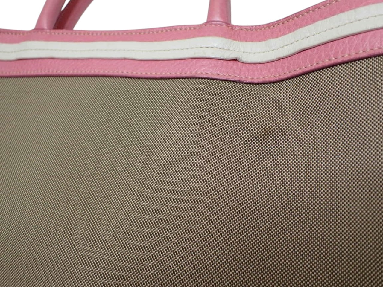 Prada Canapa Bow Tote – Pink & Beige