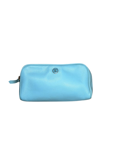 CHANEL LIGHT BLUE COSMETIC POUCH
