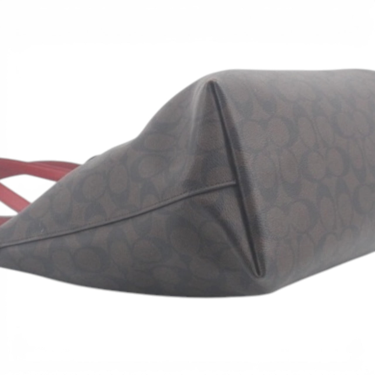 COACH Signature Tote with Red Handles