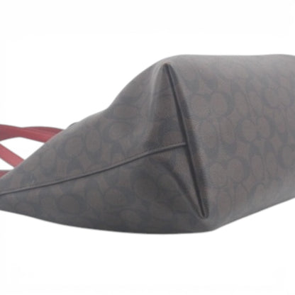 COACH Signature Tote with Red Handles