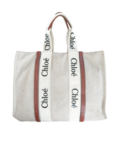 Chloé Woody Canvas Tote