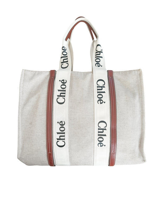 Chloé Woody Canvas Tote