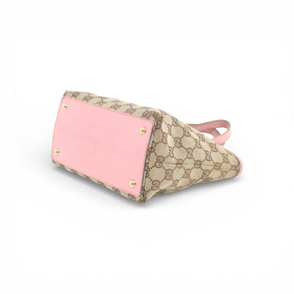 Gucci Mini GG Canvas Tote – Pink Trim