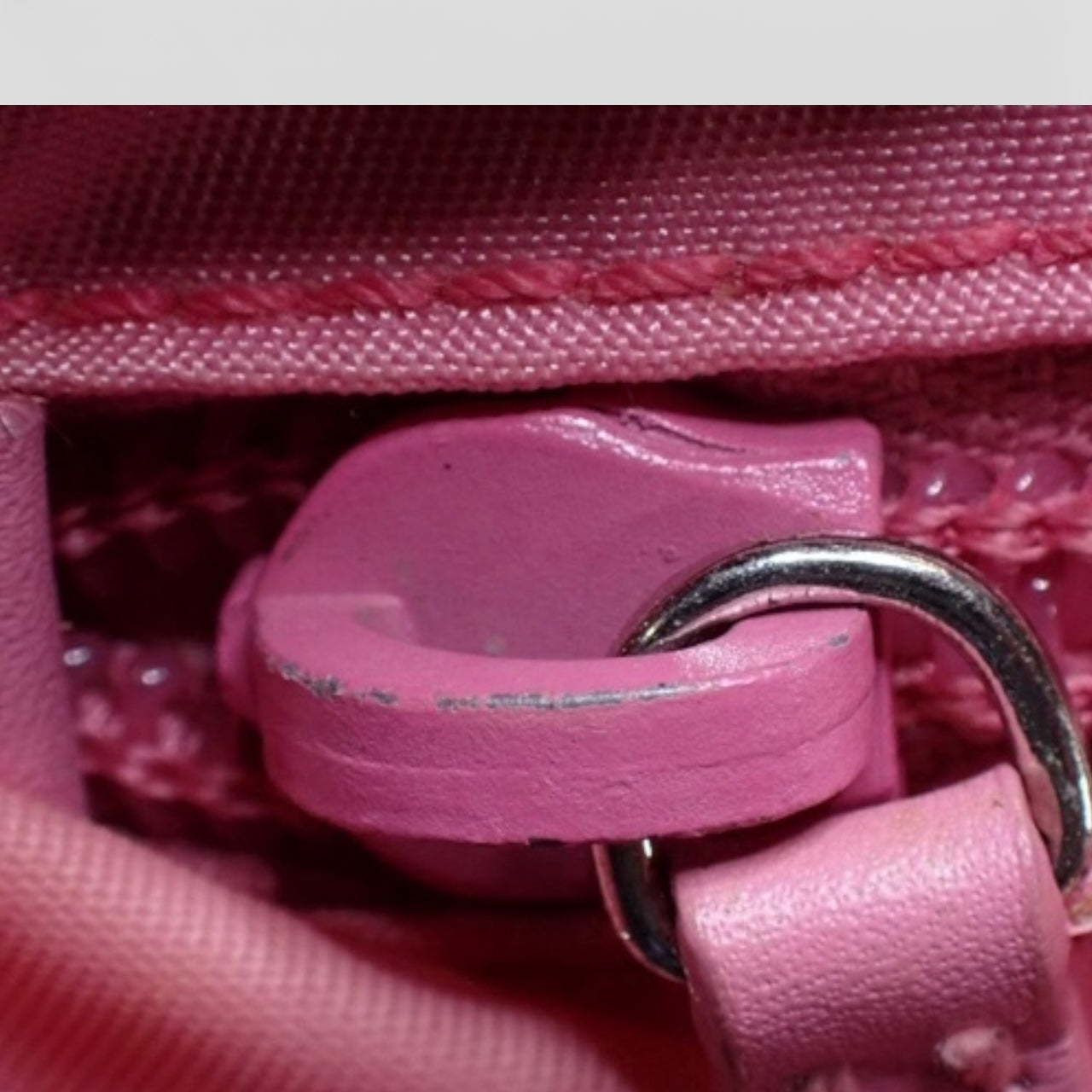 Prada Pink Nylon Cosmetic Pouch
