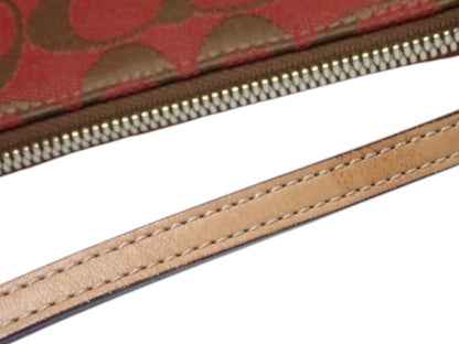 Coach Red and Gold Signature Shoulder Bag