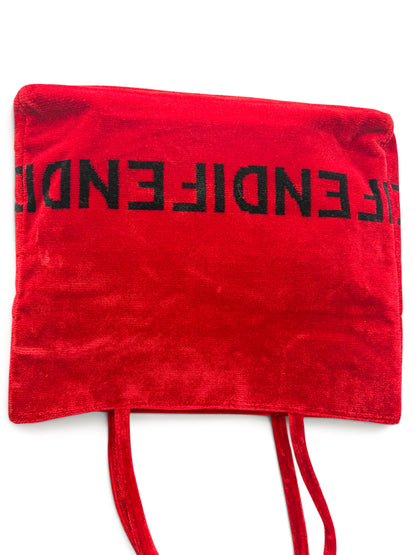 Fendi Red Velvet Tote Bag