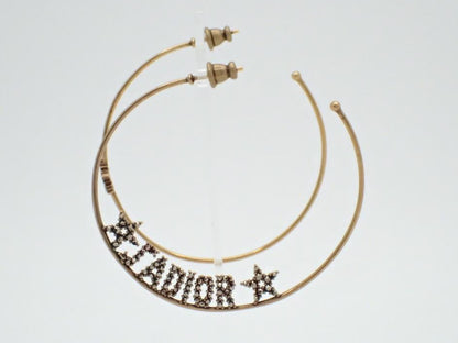 Dior J’Dior Crystal hoop earrings