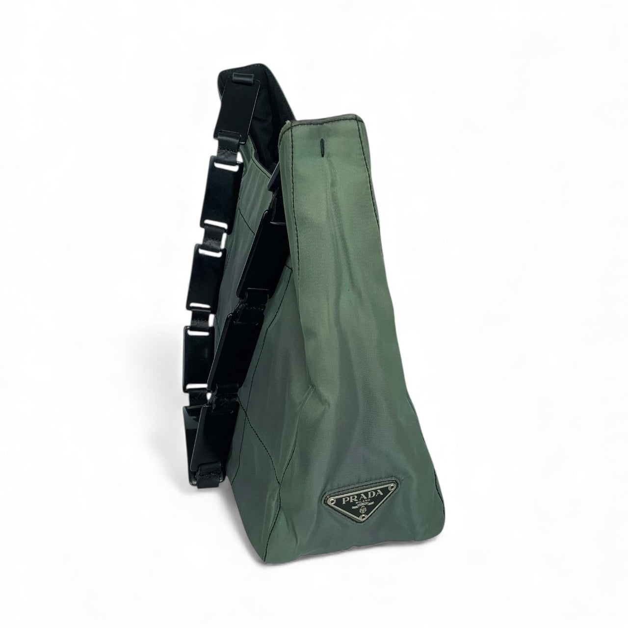 Prada Vintage Nylon Shoulder Bag - Khaki Green