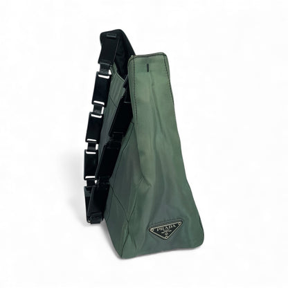 Prada Vintage Nylon Shoulder Bag - Khaki Green