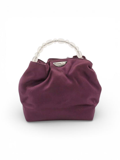 CHRISTIAN DIOR PEARL SATIN HANDBAG – A GRADE
